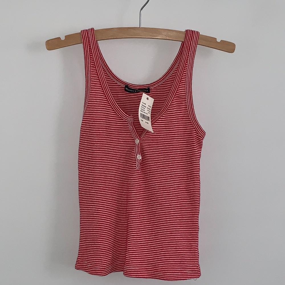 Red & White Tank Top